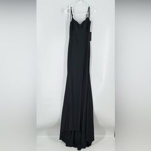 La Femme Classic Black Maxi Dress NWT